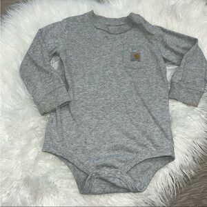 Carhartt Gray Kids One Piece Bodysuit